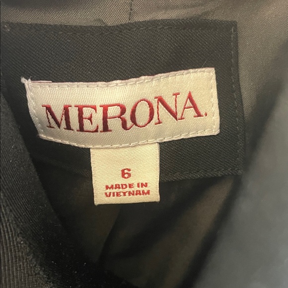 Merona Classic Black Women's Blazer Size 6, PTP 18”, pit to cuff 18” L 36” - Picture 2 of 14